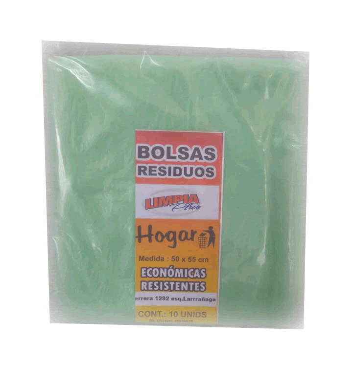 Bolsas residuos reforzada Limpia Plus x 10 unidades 